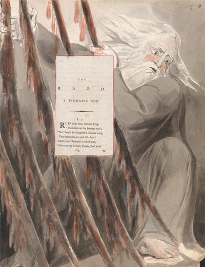 The Poems of Thomas Gray, Design 55, The Bard by William Blake